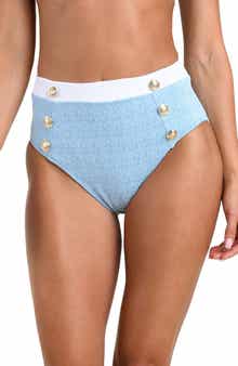 Vanessa Colorblock High Waist Bikini Bottoms
