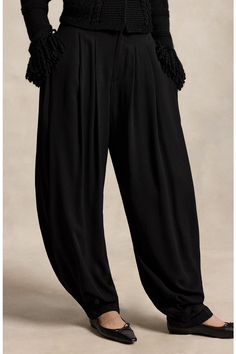 Crepe Woven Pants, Alternate, color, BLACK