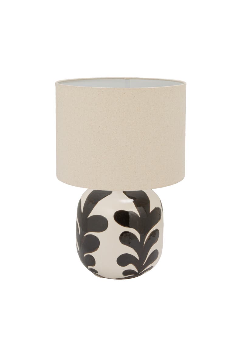 Table Lamp with Linen Shade and Inline Switch, Main, color, White