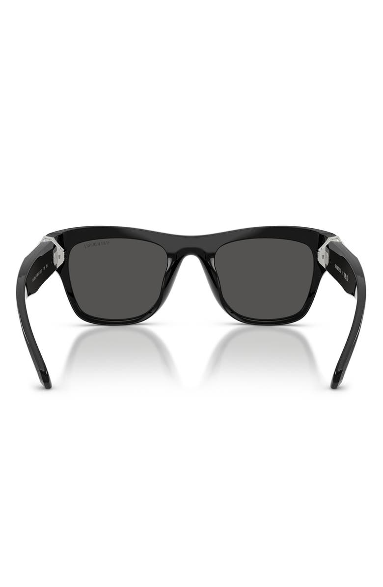 Swarovski 50mm Small Pillow Sunglasses, Alternate, color, Black / Dark Grey