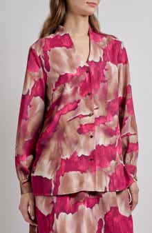 Misook Watercolor Print Top