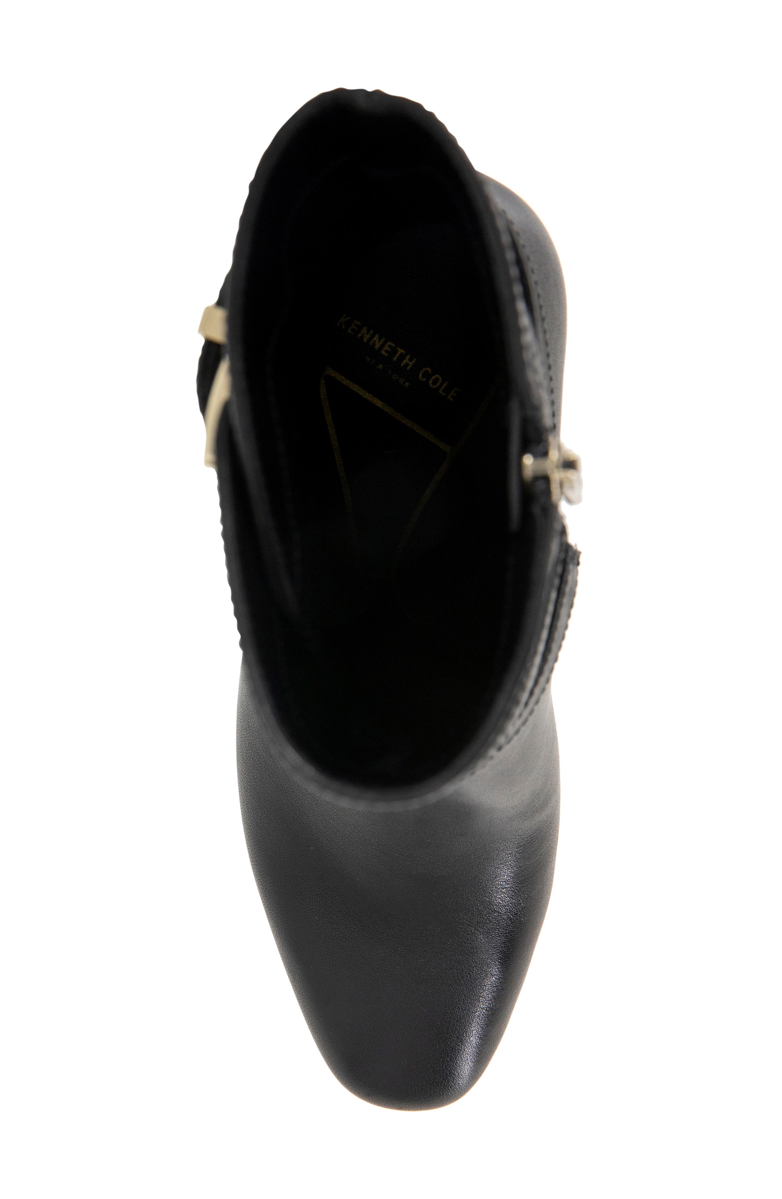 Kenneth Cole Nellie Moto Bootie, Alternate, color, Black Leather