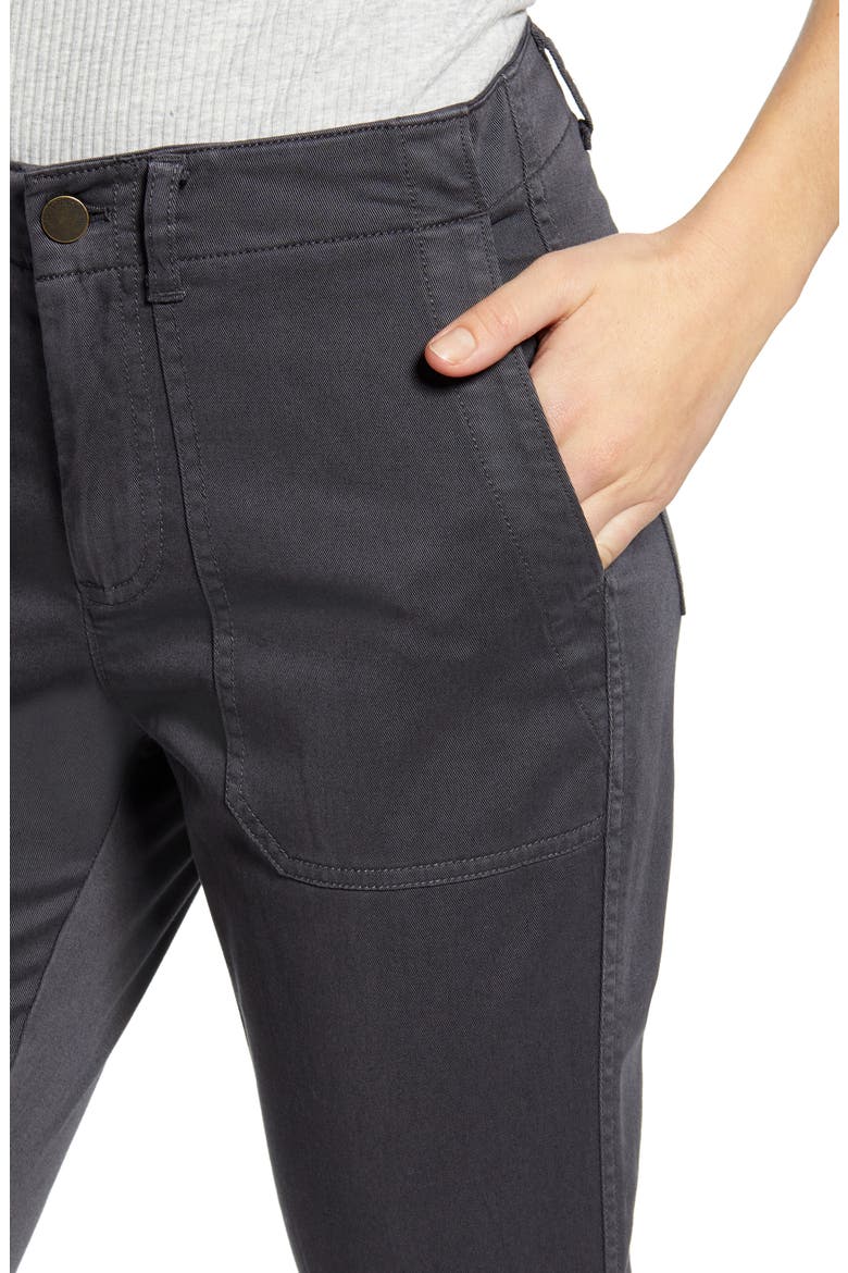 Crop Utility Pants, Alternate, color, GREY EBONY