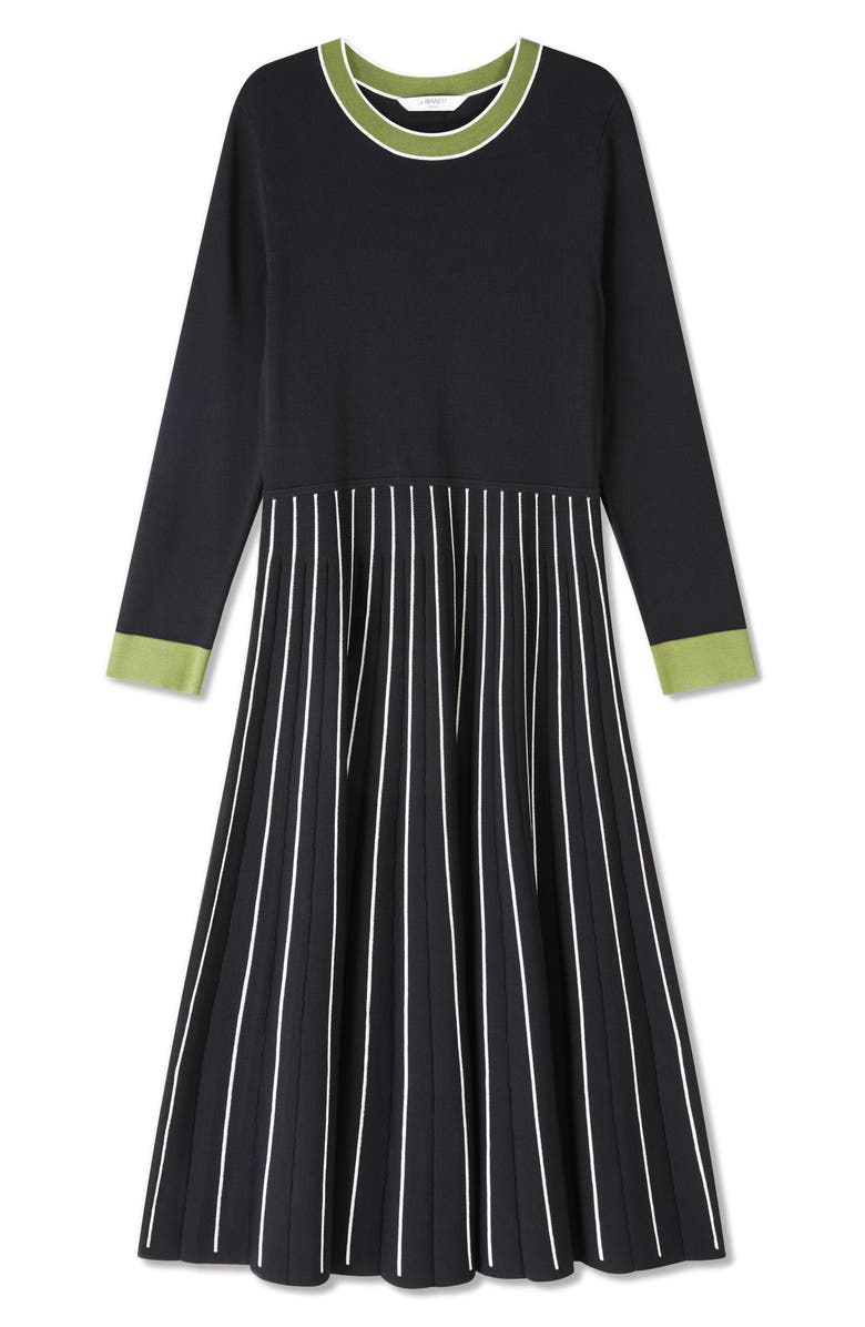 LK Bennett Fara Long Sleeve Sweater Dress, Alternate, color, Black Multi