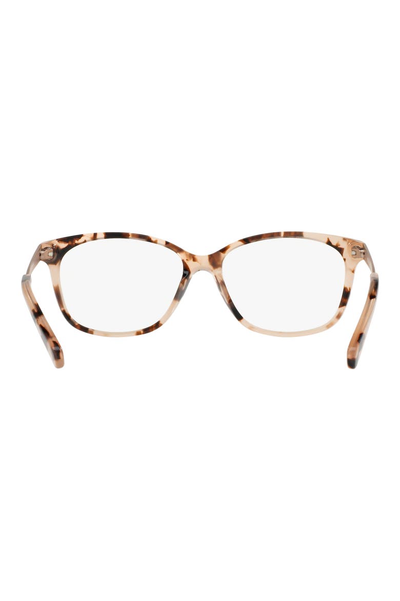 53mm Square Optical Glasses, Alternate, color, PINK TORT