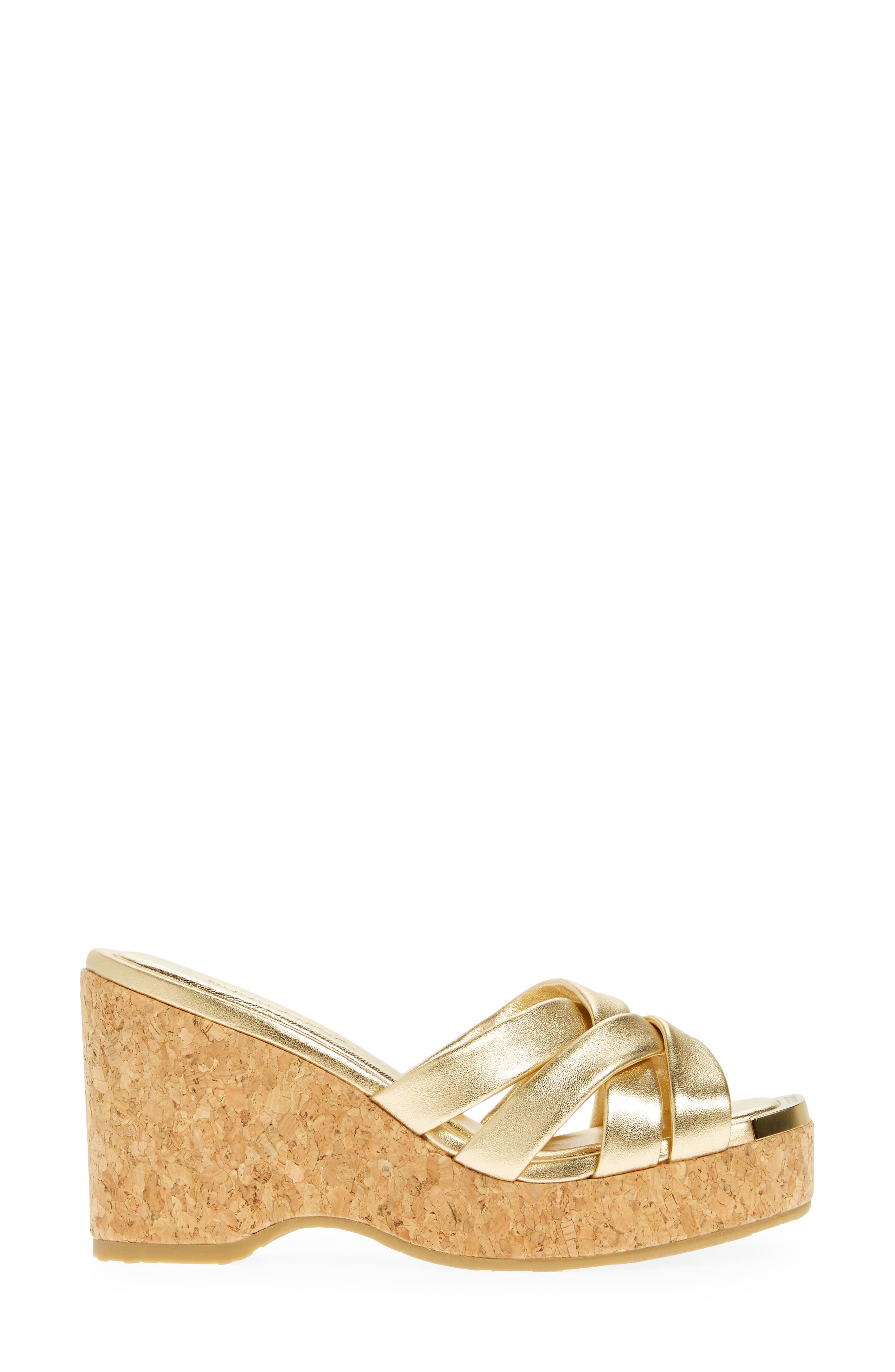 Jimmy Choo Maribou Wedge Slide Sandal, Alternate, color, 