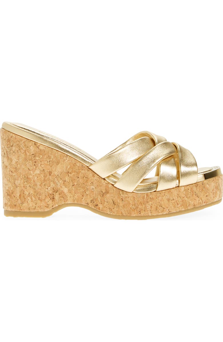 Jimmy Choo Maribou Wedge Slide Sandal, Alternate, color,