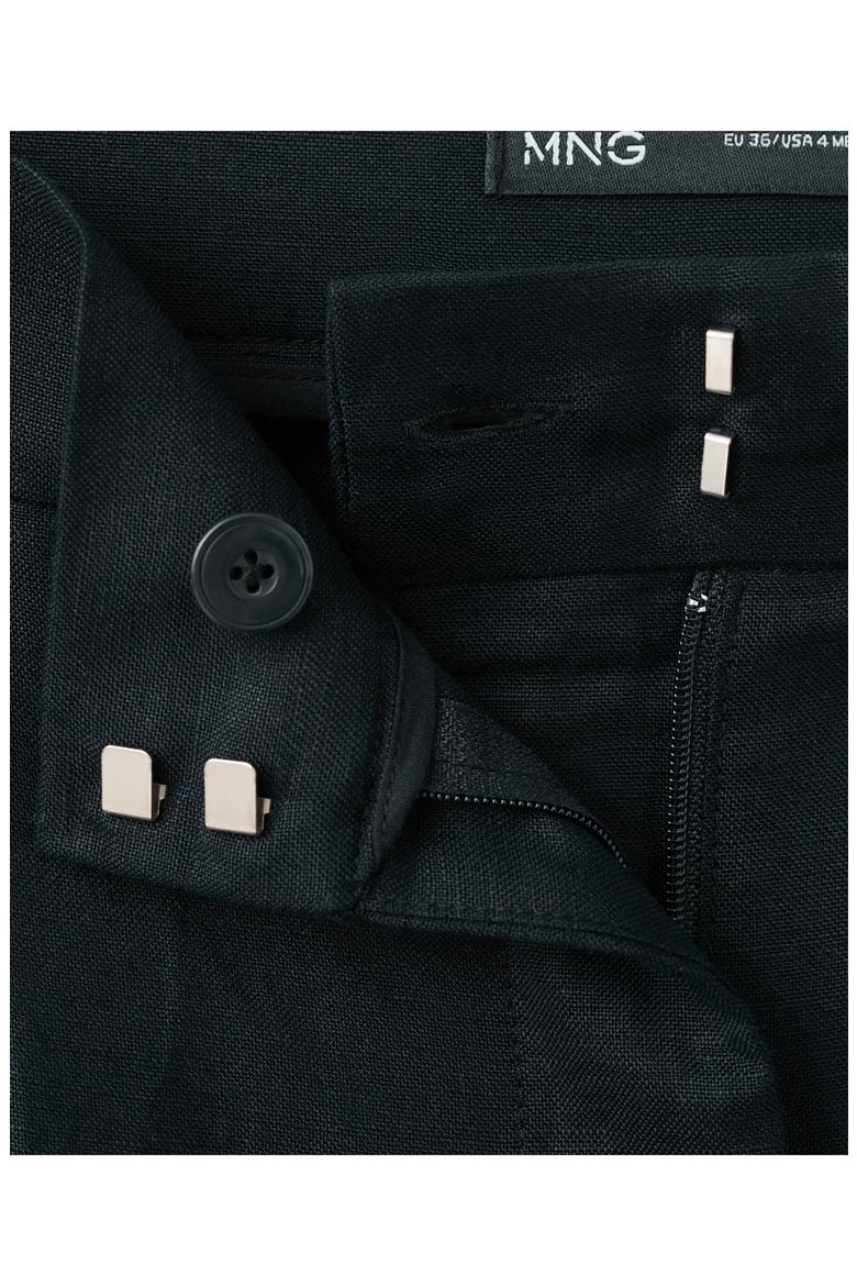 Straight Fit Linen Blend Pants, Alternate, color, NAVY