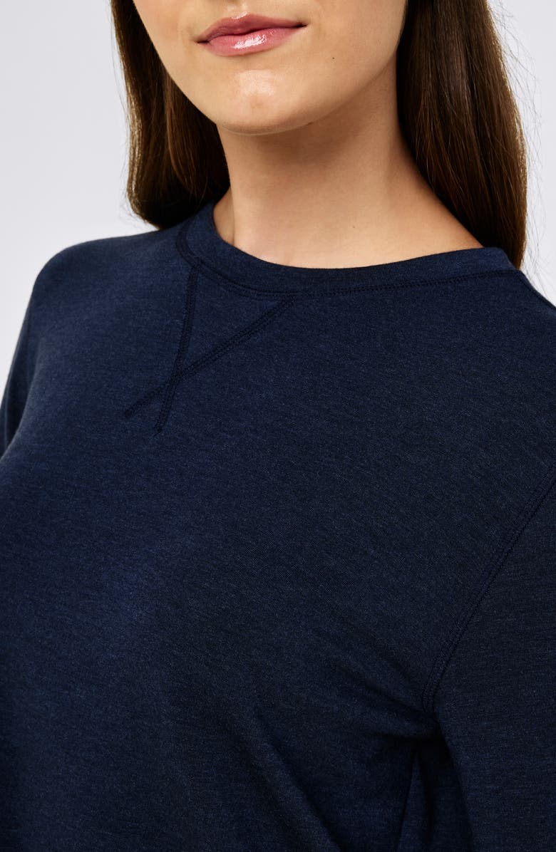 Papinelle Pia Cotton Blend Pajamas, Alternate, color, Navy