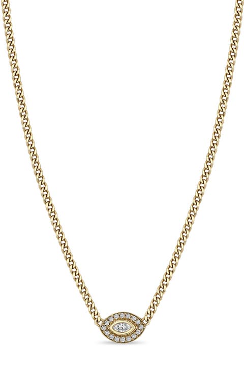 Paris Small Diamond Halo Pendant Necklace