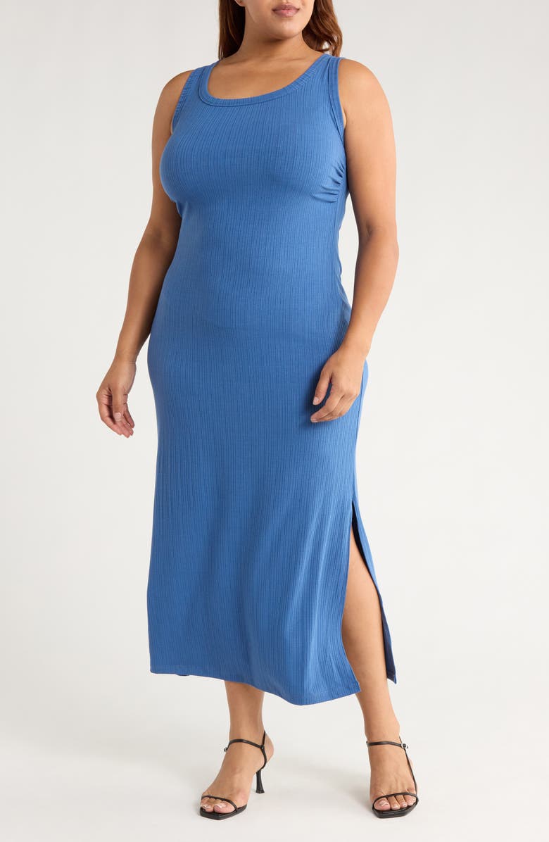 Renee C Rib Knit Midi Dress, Main, color, Blue