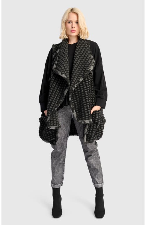 Alembika Ashen Cozy Draped Vest In Black