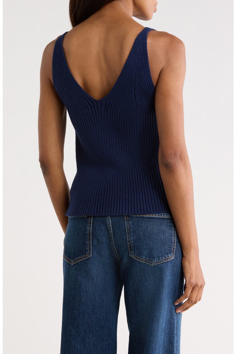 Edith Cotton Sweater Tank, Alternate, color, BLEU MARINE