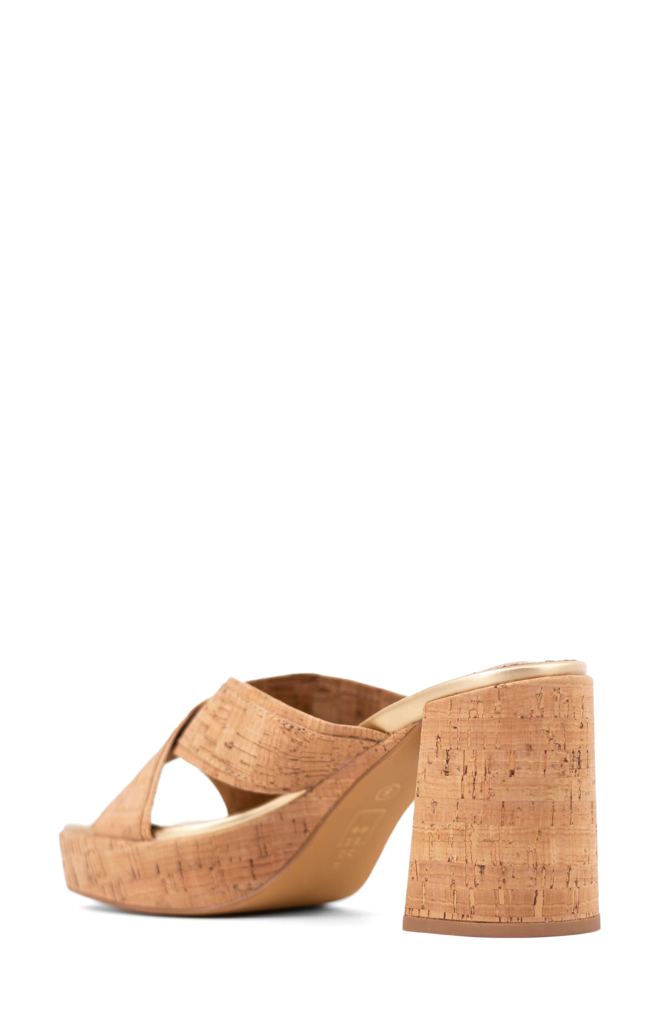 SHUSHOP Eleanor Platform Sandal, Alternate, color, Cork