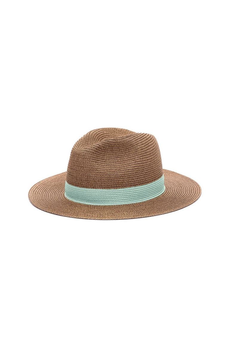 Portofino Straw Hat Pistacchio Green, Main, color, Pastel Green