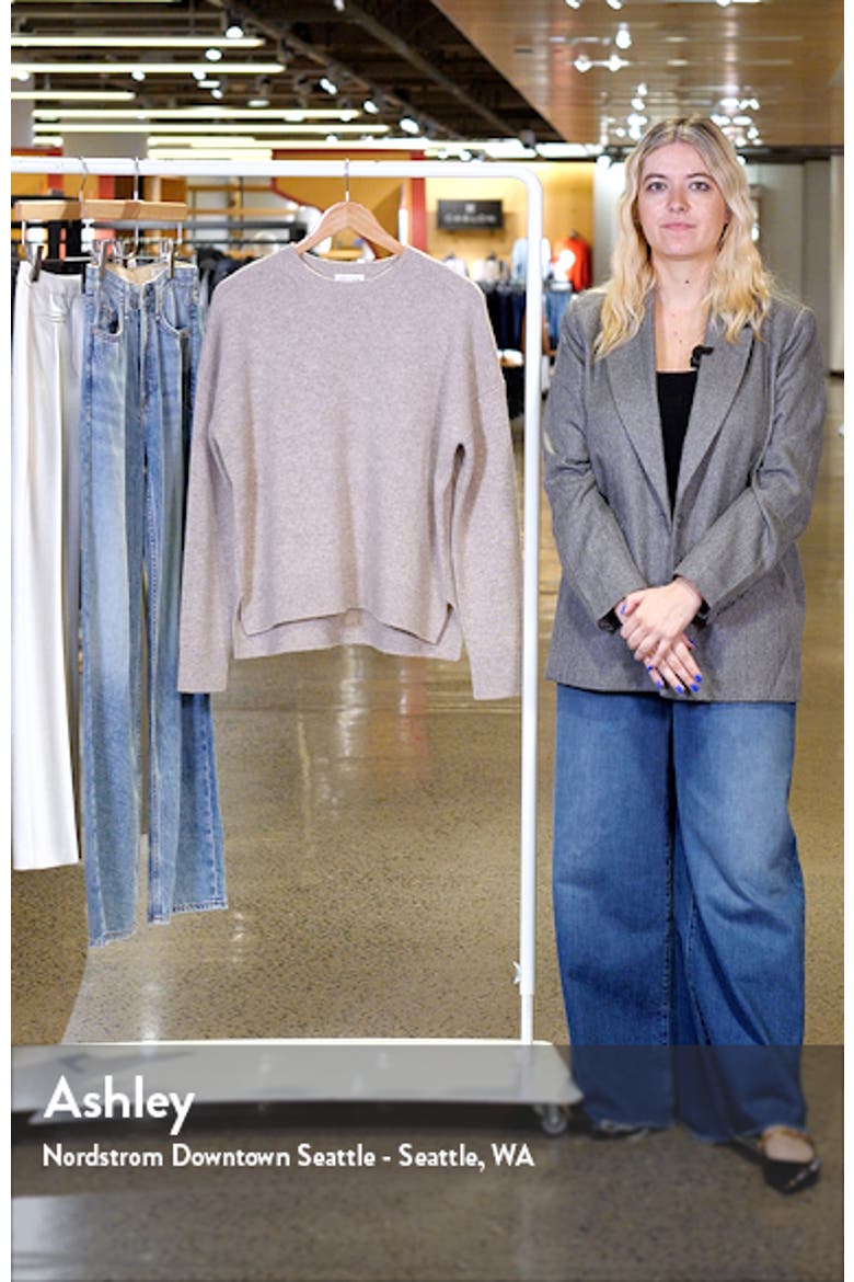 Crewneck Side Slit Wool & Cashmere Sweater video