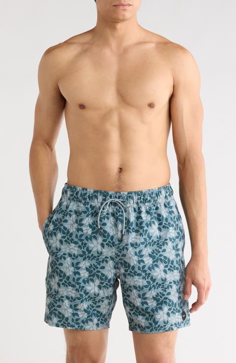 Tropical Print Board Shorts