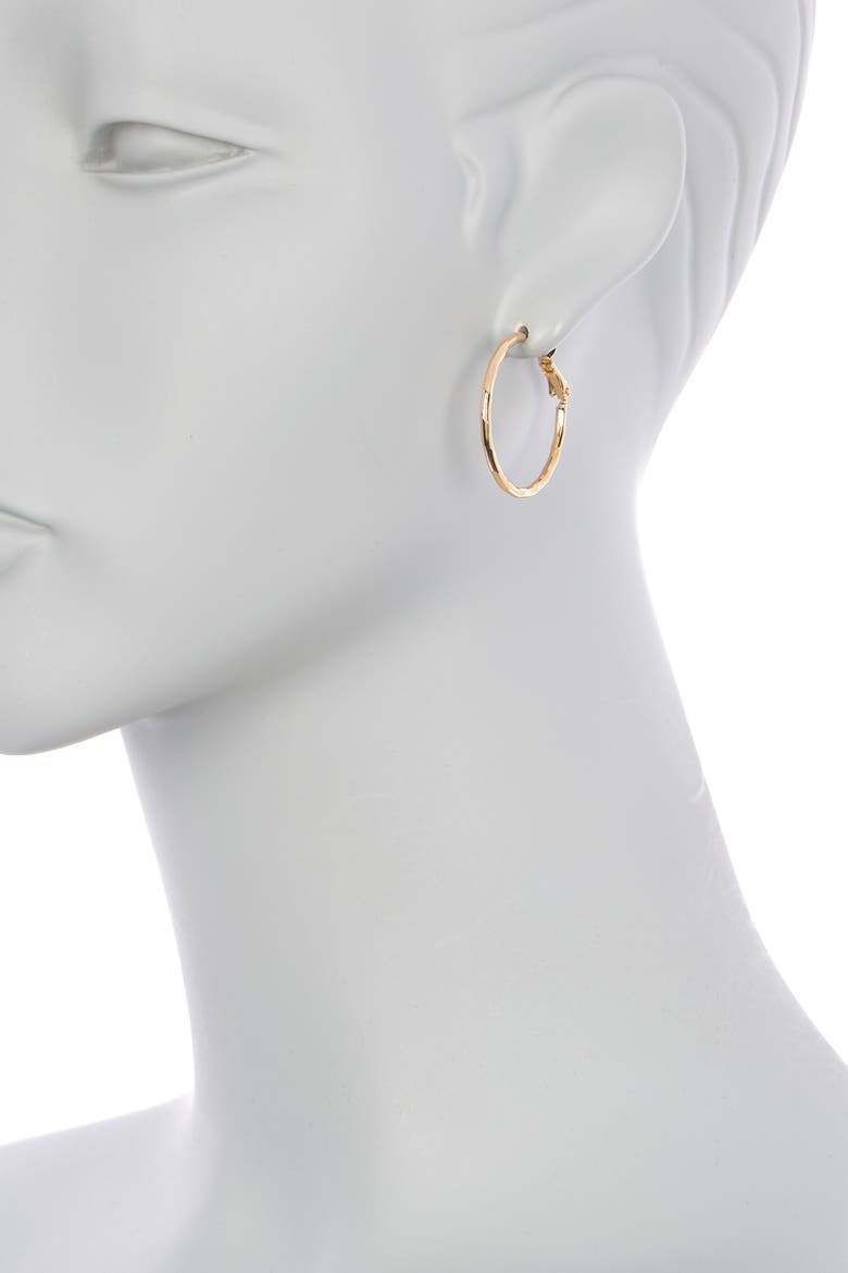 30mm Textured Hoop Earrings, Main, color, GOLD
