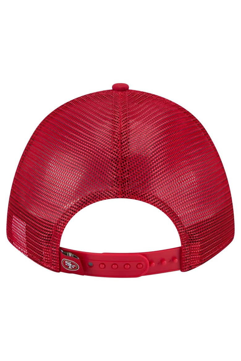 Men's New Era  Scarlet San Francisco 49ers Active Minimalist M-Crown A-Frame 9FORTY Adjustable Hat, Alternate, color, Scarlet
