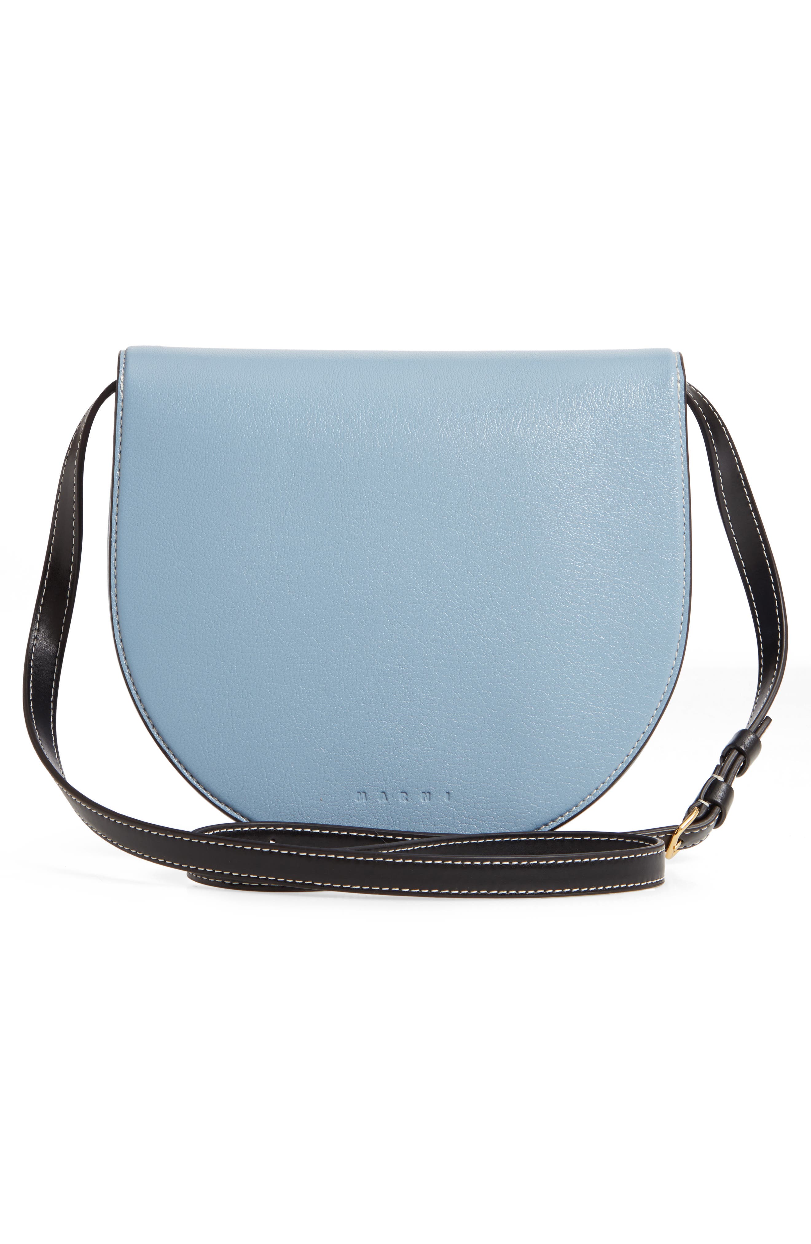 Galet Leather Crossbody Bag, Alternate, color, OPAL/ BLACK