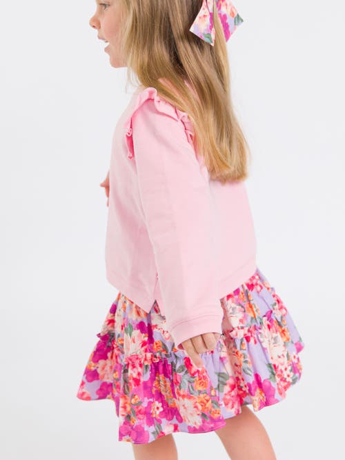 Rufflebutts Smocked Twirl Skirt In Multi