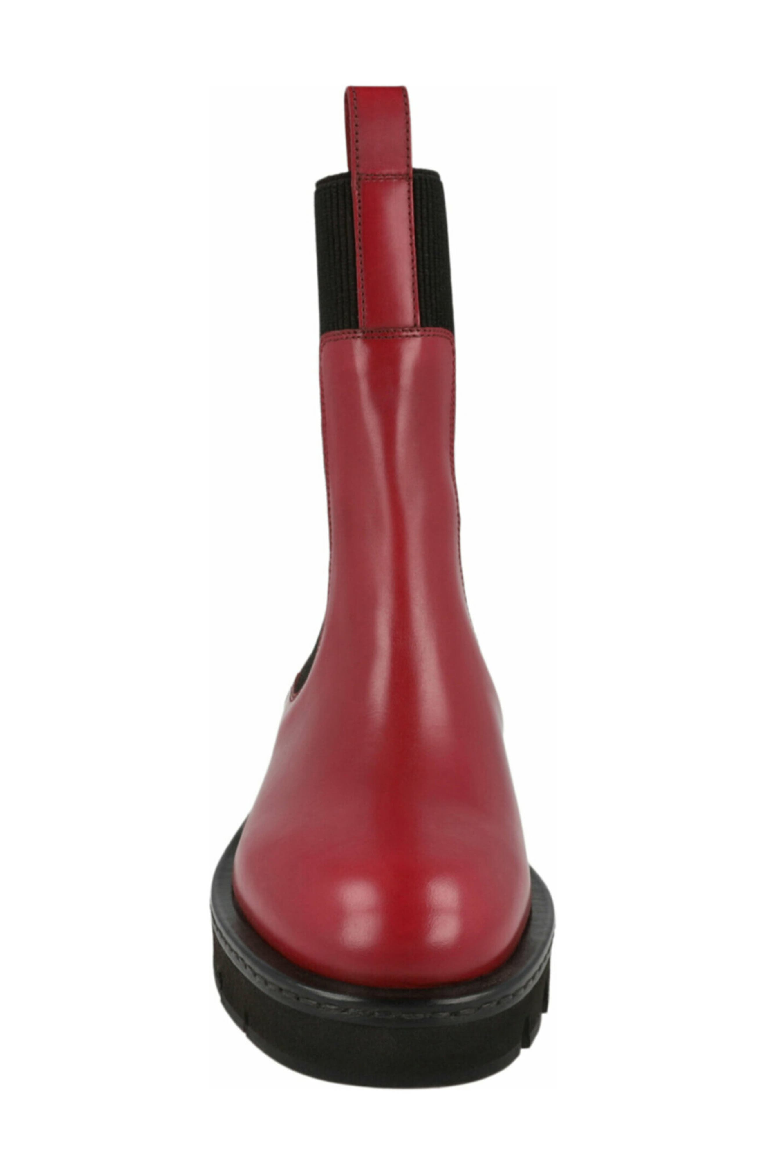 FERRAGAMO Rook Leather Chelsea Boot, Alternate, color, Red