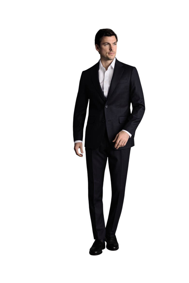 Slim Fit Italian Flannel Suit Pants, Alternate, color, Navy