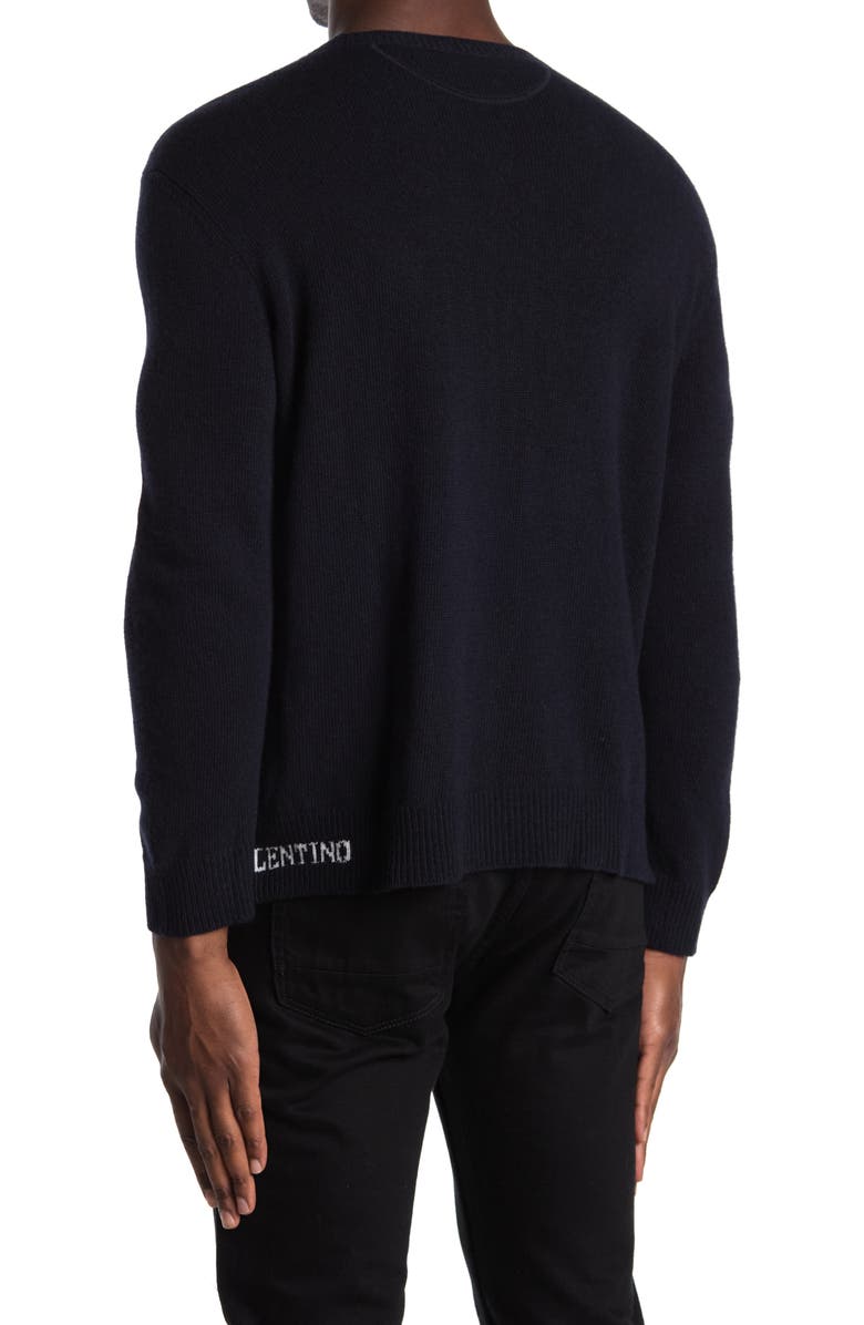 Valentino Uomo VALENTINO Giraffe Wool & Cashmere Sweater, Alternate, color,