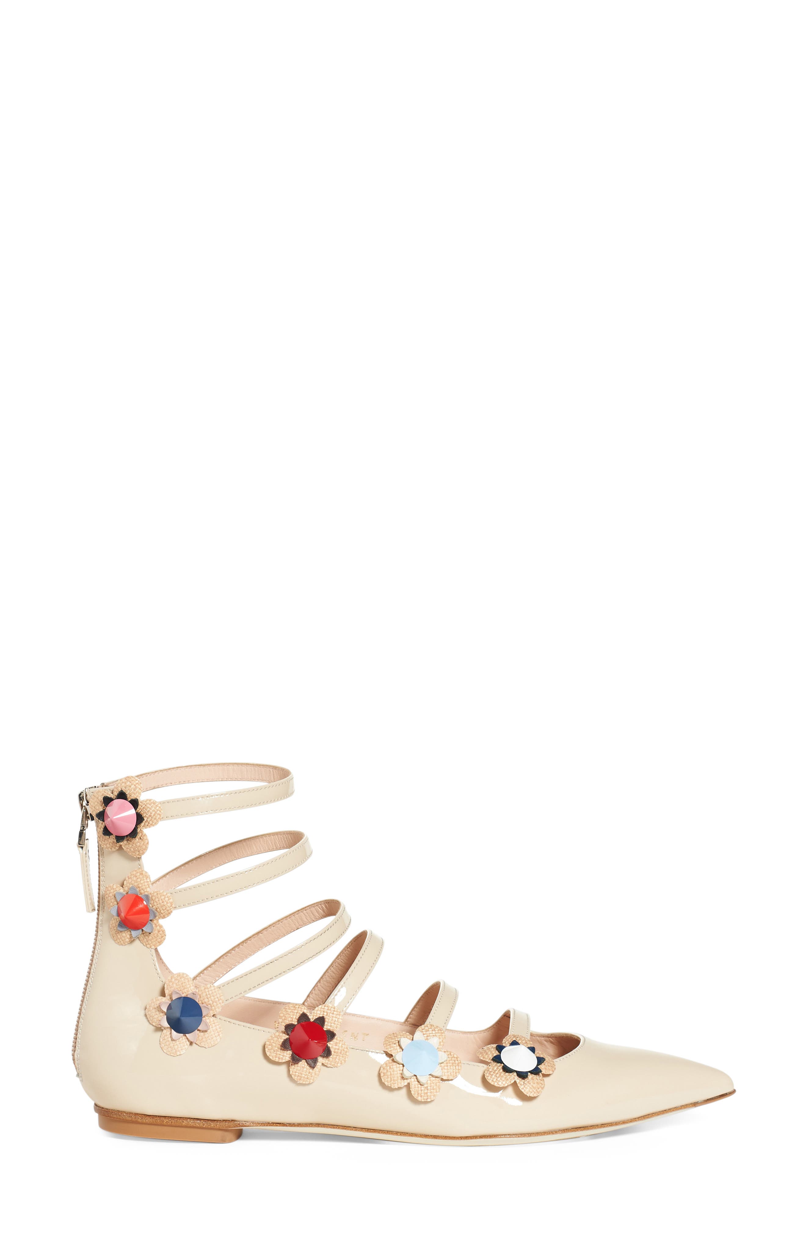 Fendi 'Flowerland' Strappy Flat, Alternate, color, 