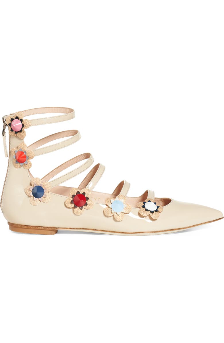 Fendi 'Flowerland' Strappy Flat, Alternate, color,