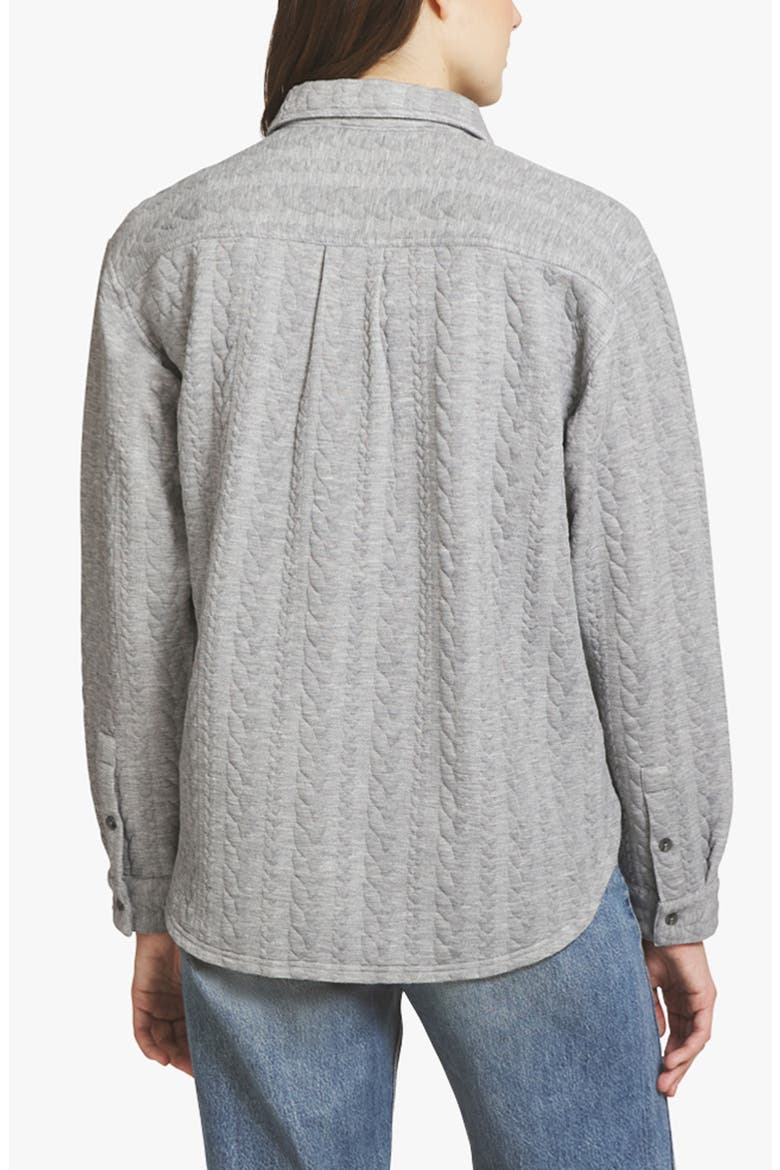 Cable Knit Shacket, Alternate, color, GRAY HEATHER