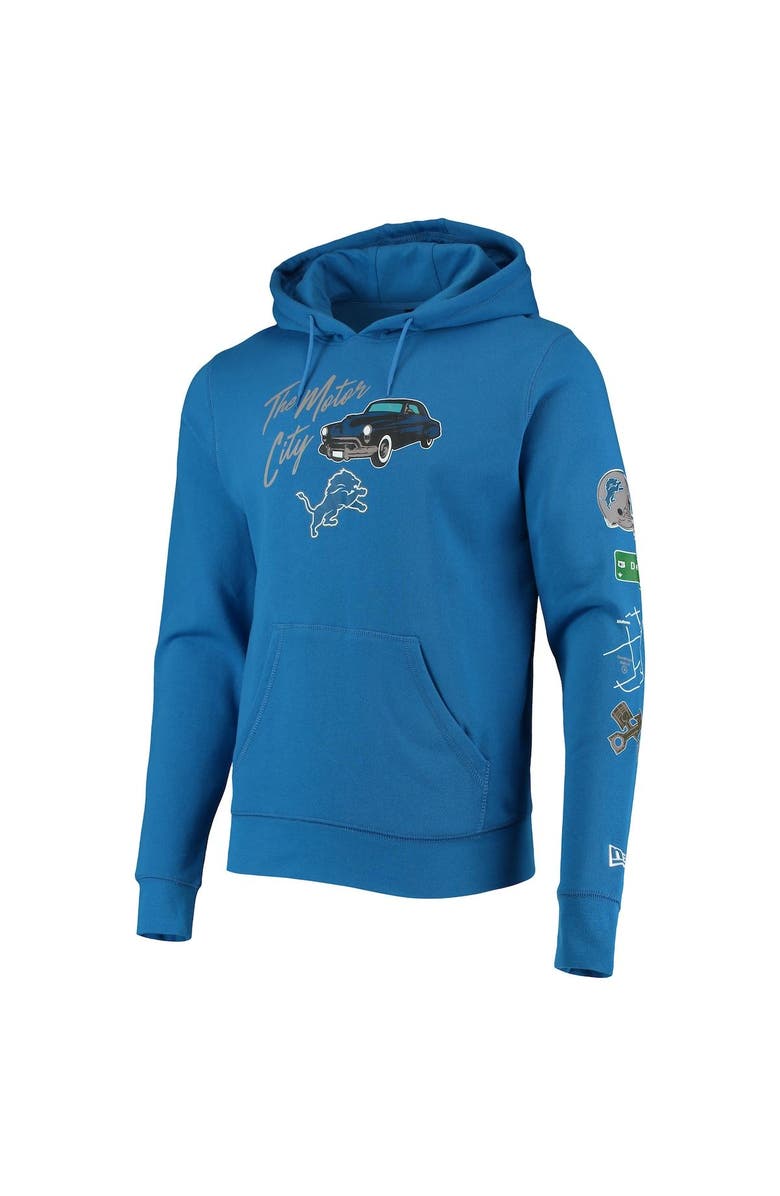 New Era Men's New Era Blue Detroit Lions Local City Transit Pullover Hoodie, Alternate, color,
