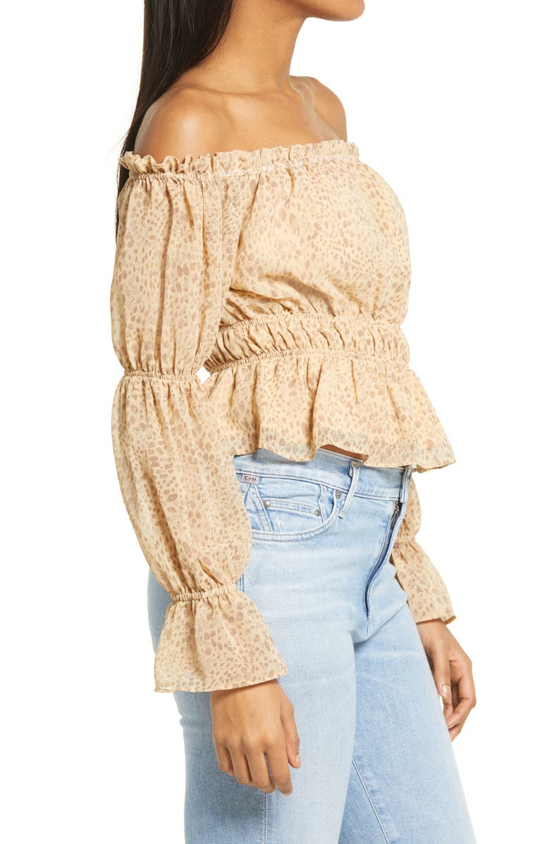 WAYF Off the Shoulder Peplum Top, Alternate, color, 