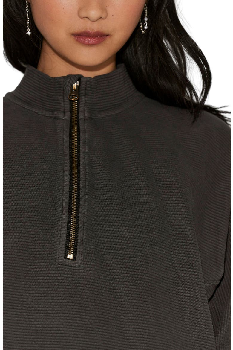 We The Free Celeste Quarter-Zip Pullover, Alternate, color, BLACK