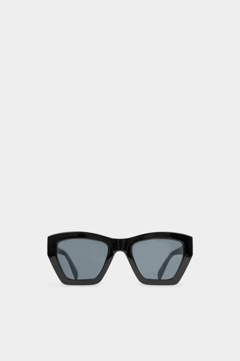 Palma Oversized Cat-Eye Sunglasses in Black, Main, color, Black