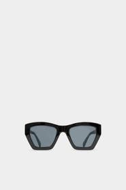 Katie Loxton Palma Oversized Cat-Eye Sunglasses in Black