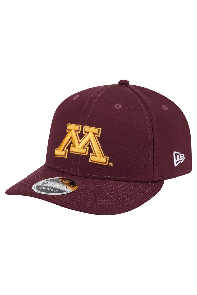 Men's New Era Maroon Minnesota Golden Gophers Low Profile 9FIFTY Snapback Hat, Main, color, Maroon