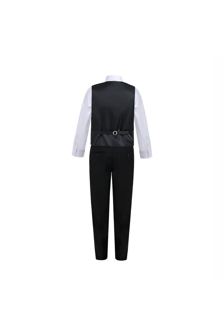 Serge Formal Vest & Bow Tie Suit, Alternate, color, Black