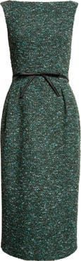 Erdem Sleeveless Tweed Sheath Dress
