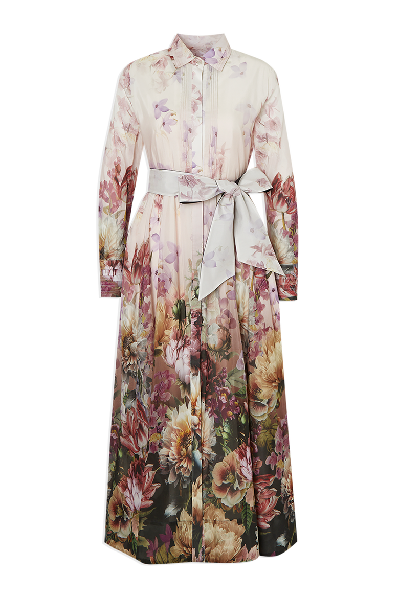Floral Long Sleeve Woven Maxi Dress, Alternate, color, Floral