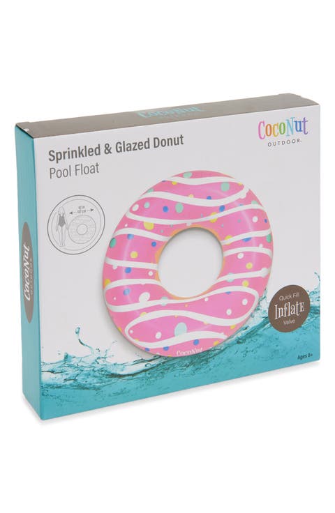 Sprinkled Glazed Donut Pool Float