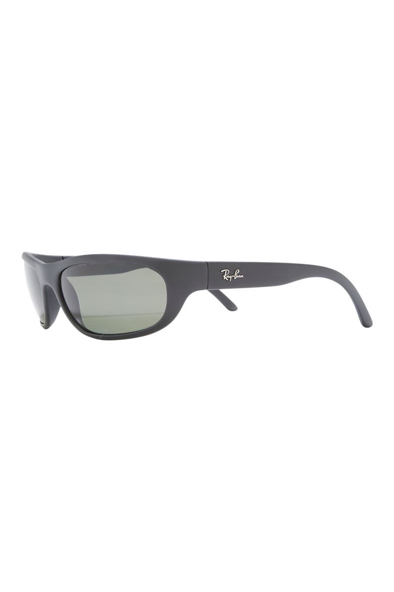 60mm Predator Polarized Wrap Sunglasses, Alternate, color, MATTE BLK