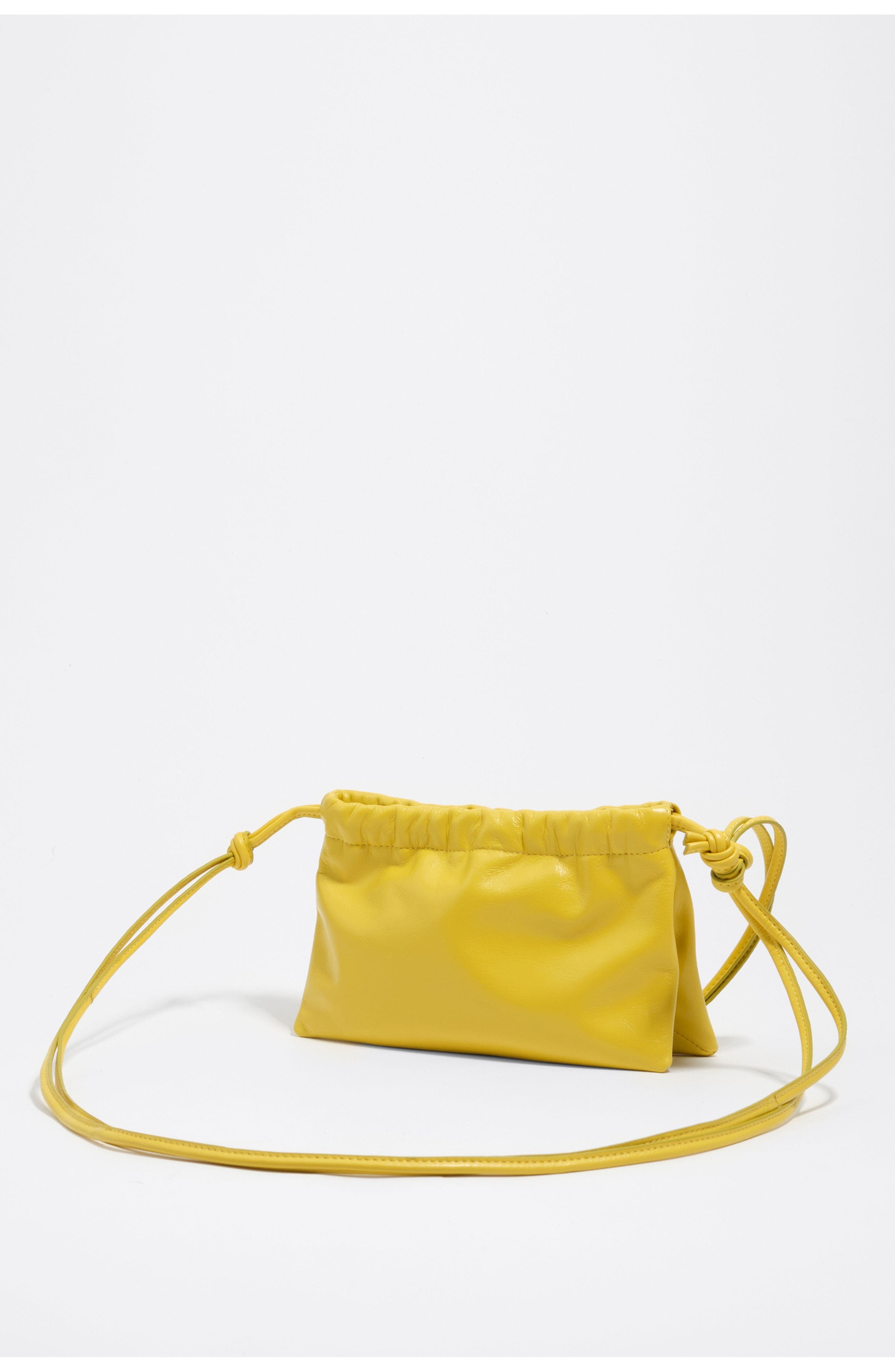 Leather Mini Multi-Strap Bag, Alternate, color, YELLOW