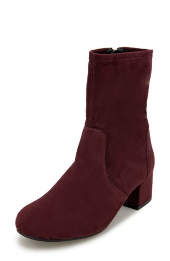 Reaction Kenneth Cole Road Stretch Bootie In Burgundy