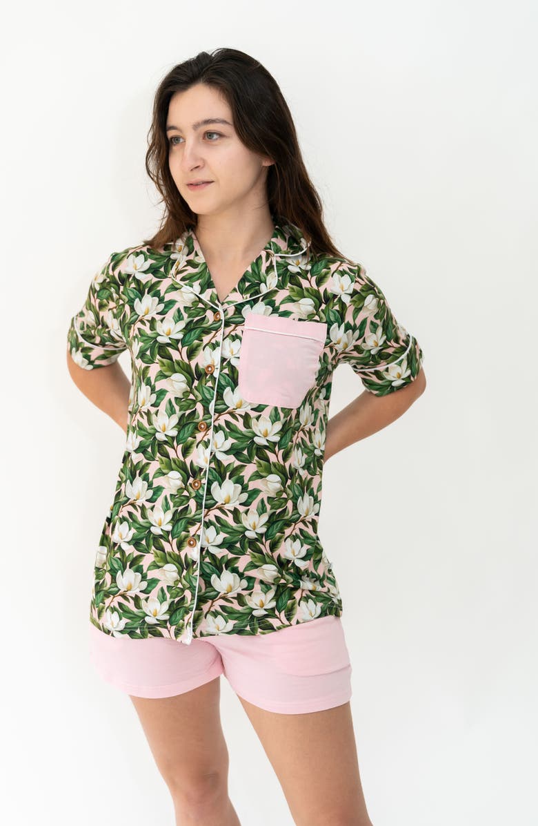 Laree + Co Magnolia Women's Luxe Lounge Short Set, Alternate, color, Green