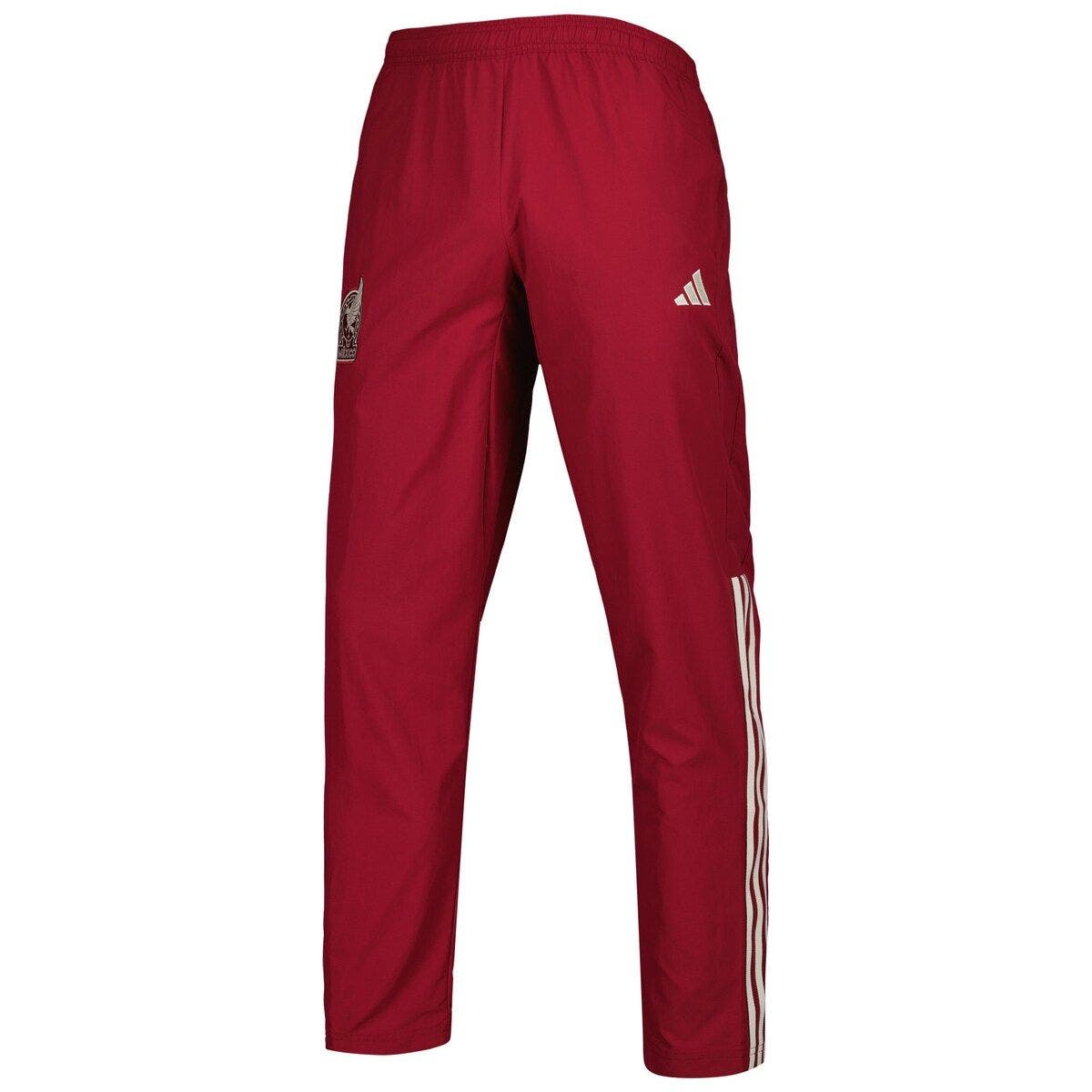 burgundy adidas pants