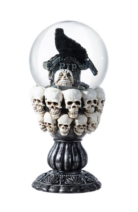 100mm Halloween Resin Stacked Skull Waterglobe