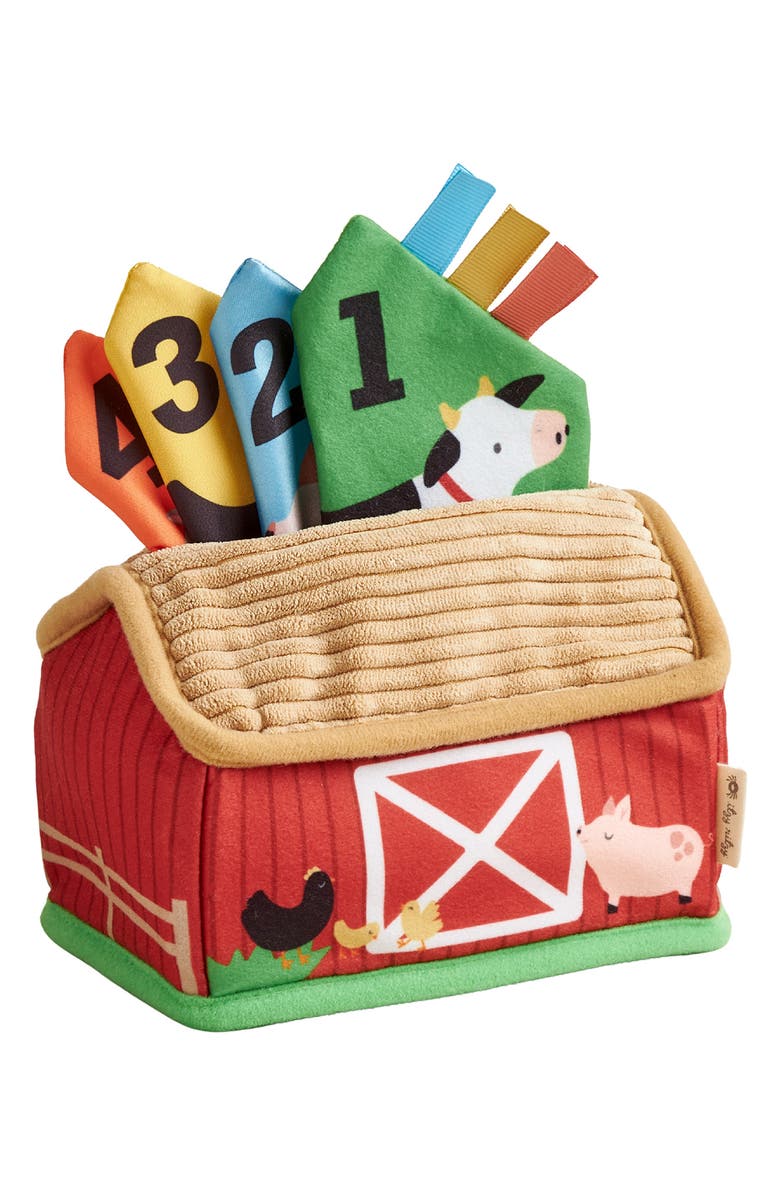 Itzy Ritzy Sensory Scarf Barn Soft Toy, Main, color, 