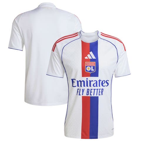 Men's  adidas  White Olympique Lyonnais 2025/26 Home Replica Jersey