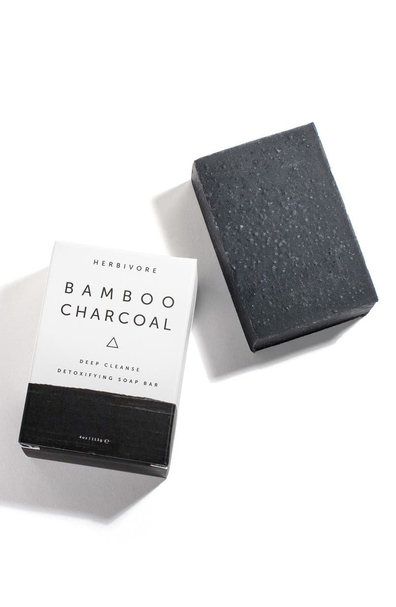 Herbivore Botanicals Bamboo Charcoal Cleansing Bar Soap, Alternate, color,